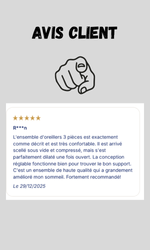 Coussin Nomadys Apaisant vue produit 6, forme anatomique en mousse à mémoire de forme pour les genoux.