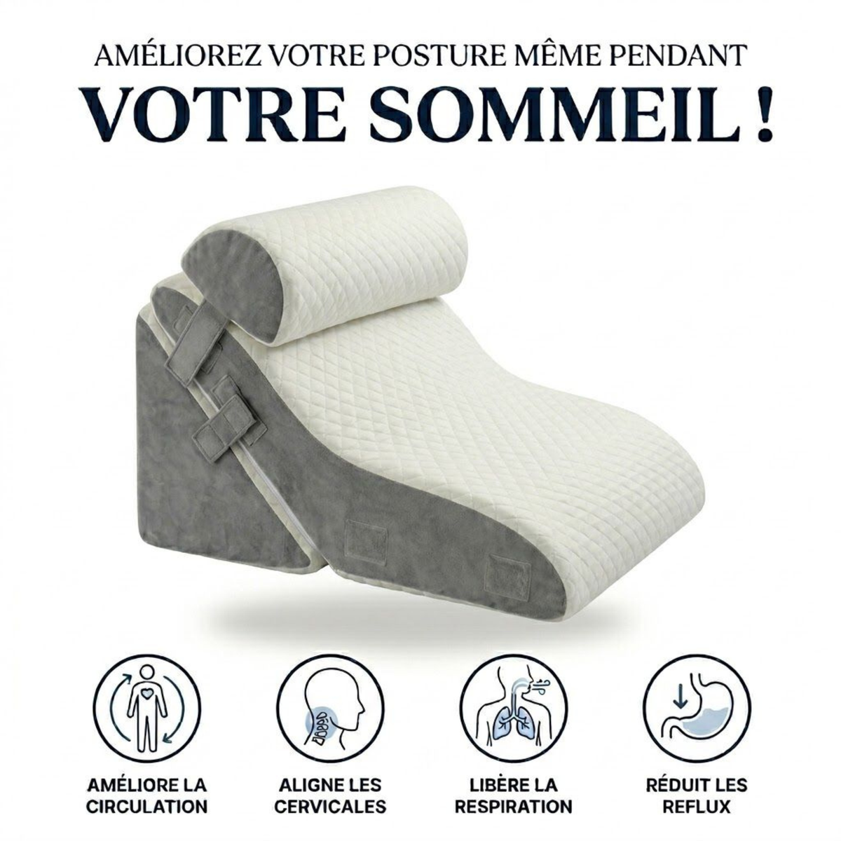 Coussin Nomadys Apaisant vue produit 7, tissu respirant et hypoallergénique pour un confort nocturne optimal.