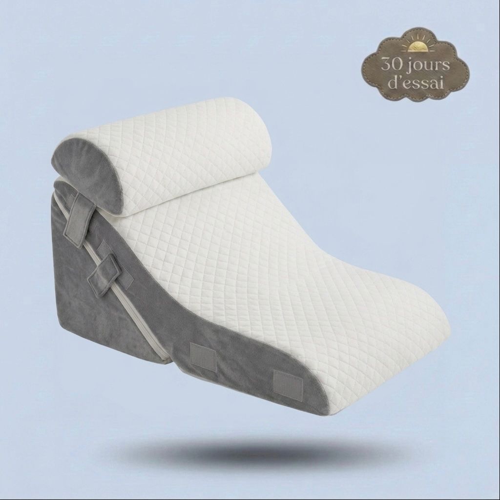 Mon Nomadys Morpho – Oreiller ergonomique incliné Lecture Lit - Modulable à Mémoire de Forme