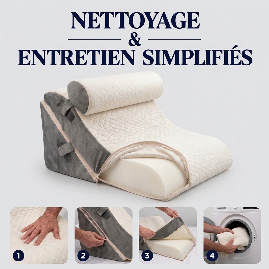 Mon Nomadys Morpho – Oreiller ergonomique incliné Lecture Lit - Modulable à Mémoire de Forme