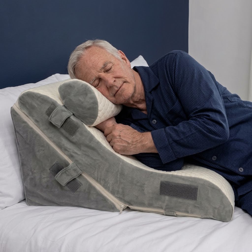 Mon Nomadys Morpho – Oreiller ergonomique incliné Lecture Lit - Modulable à Mémoire de Forme